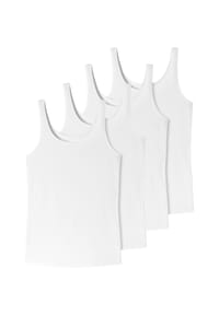 uncover by SCHIESSER - Unterhemd / Tanktop 4er Pack Cotton - Schwarz