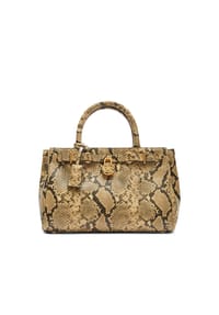 TOMMY HILFIGER AMERICAN ICON LE - Henkeltasche, Leder, Reißverschluss, für Damen - 0F4 NEUTRAL SNAKE