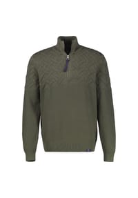 LERROS - Herren-Troyer mit Jacquardmuster - NORDIC OLIVE