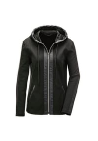 GOLDNER - bequeme Freizeitjacke mit Kapuze - dunkeltürkis