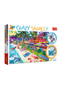Trefl - Puzzle Crazy Shapes Miami Beach, USA, 600 Teile, 68.3 x 48 cm - 