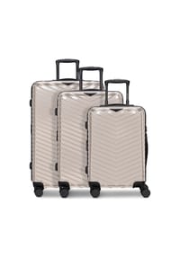 REDOLZ Essentials 18 - Essentials 18 4 Rollen Kofferset 3-teilig mit Dehnfalte - metallic-black shiny