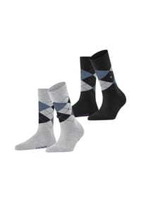 Burlington - Socken, Rippbündchen, 2er Pack, für Damen - 3223 LT. HEATHER