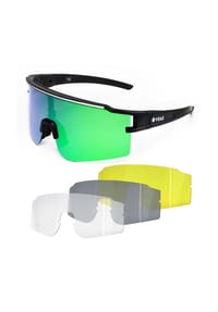 YEAZ - Sport-Sonnenbrille Weiß/Blau SUNTHRILL Set - schwarz / grün