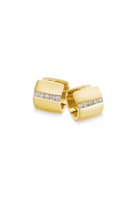 VANDENBERG - Damen Creolen, 585er Gold, 10 Diamanten zus. ca. 0,30 Karat - Gelbgold
