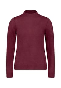BETTY BARCLAY - Kaschmir-Pullover mit Stehkragen - Maroon Banner