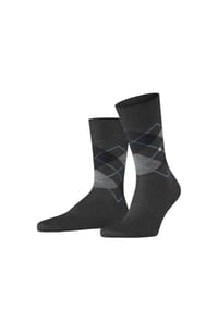 Burlington - Manchester Socken, Rautenmuster, Burlington-Clip, für Herren - 3000 BLACK