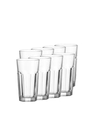 LEONARDO Longdrinkgläser Rock 540 ml 8er Set transparent - ROCK - transparent