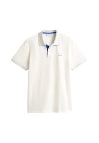 GANT - Herren Poloshirt - REGULAR CONTRAST PIQUE RUGGER, Knopfleiste, Cotton Stretch - 457  FRESH BLUE