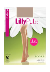 Hudson - Feinstrumpfsocken, "Lilly Put", 20 den, 2er-Pack - 0005 schwa