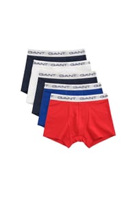 GANT - Herren Boxershorts, 5er Pack - Core Trunk 5-Pack, Cotton Stretch, einfarbig - Dunkelblau