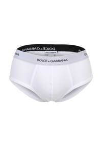 DOLCE & GABBANA - Herren Slip - Continuative Slip Brando, gerippt, Baumwolle - Schwarz