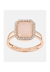 Diamant L'eternel - Halo Ring, mit 0.2 ct Diamant, 375 Roségold - rose gold