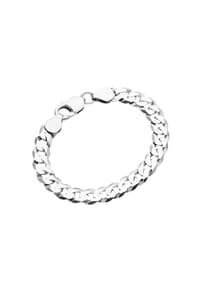 SMART JEWEL® - Armband Panzerkette diamantiert, massiv, Silber 925 - silber