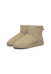 EVERAU® - Damen Leder Kurzstiefel - Ostrich - BLACK