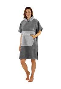 normani® - Damen Badeponcho - Hellgrau