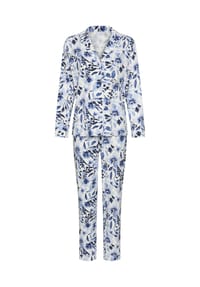 LASCANA - Schlafanzug Luxurious Nights, Knopfleiste, für Damen - 24572 FLOWER AOP