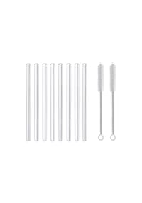 LA VAGUE - Wiederverwendbares Glastrinkhalm-Set SMOOTHIE PETITE - 
