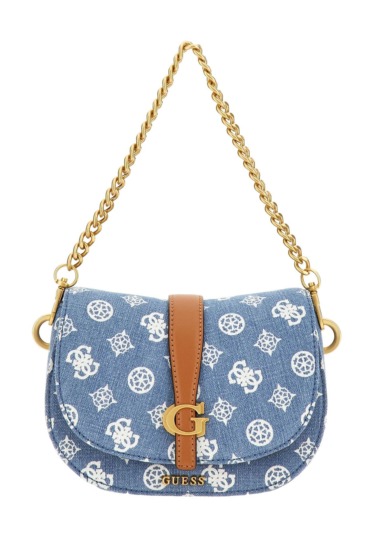 GUESS KUBA Schultertasche, Logo-Muster, Emblem, für Damen | GALERIA
