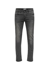 ONLY & SONS - Jeans Slim Loom Black Washed lange Hose - 187213 BLACK DENI