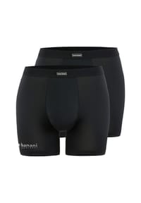 bruno banani - All Day Pants lang, 2er-Pack, Label, für Herren - 7 SCHWARZ