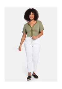 sheego - Stretch-Jeans - white denim