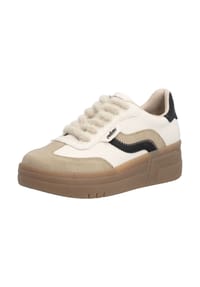 rieker - Lederimitat Sneaker - Weiß/Beige