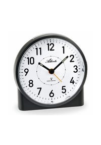 Atlanta by PARAGON - Großer Funkwecker Analog mit Licht, Snooze & Crescendo - 1843/7 (Schwarz) - Schwarz
