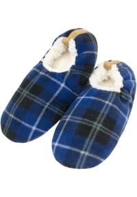 normani® - 1 Paar Herren-Slipper Karo - Blau