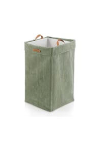 Lycce - Wäschekorb - Cord, faltbarer Wäschesammler, waschbar, formstabil - Beige