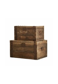 LOBERON - Truhe 2er Set Pratt antikbraun - antikbraun