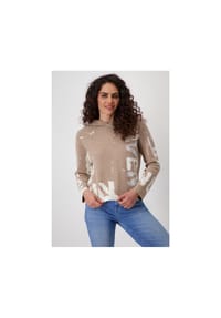 monari - Pullover - milk chocolate gemustert
