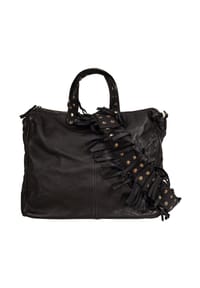Samantha Look - Umhängetasche Echt Leder, Made In Italy - cognac