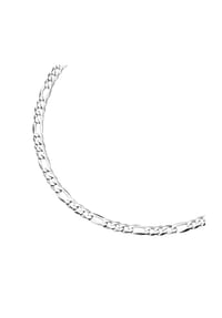 SMART JEWEL® - Kette Figarokette 3/1 diamantiert, massiv, Silber 925 - silber