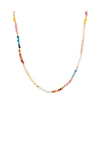 elli. PREMIUM - Halskette Perlen Zirkonia Mondstein Achat Bunt 925 Sterling Silber Vergoldet - Bunt