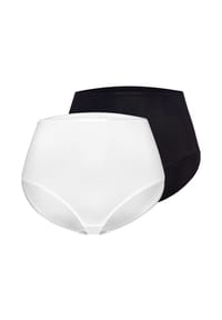 HANRO - Maxi Slip 2er Pack Cotton Seamless - Schwarz
