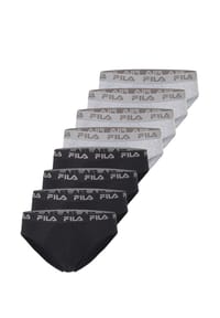 FILA - Slips Logo 8er-Pack mit elastischem Bund und Markenlogo - Black-Grey