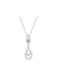 Luluandjane - Kette mit Anhänger Glasperle weiß - weiß