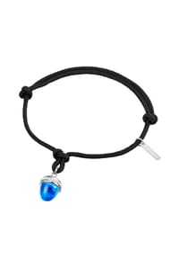 EAST / SIDE - Damen Armband aus Edelstahl in Silber mit Glaskristall - schwarz