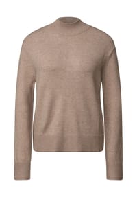 STREET ONE STUDIO - Strickpullover, wärmend, Stehkragen, für Damen - 16891 PLUM RED