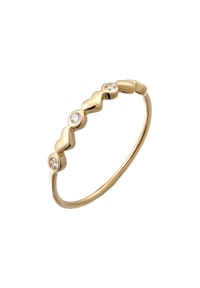 elli. PREMIUM - Ring Mit Steinen Herz Topas Weiß 375 Gelbgold - Gold