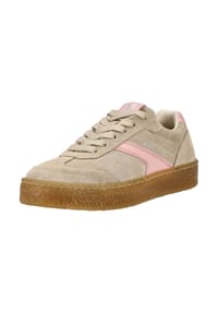 Marc O'Polo - Veloursleder/Synthetik Sneaker - Beige/Rosa