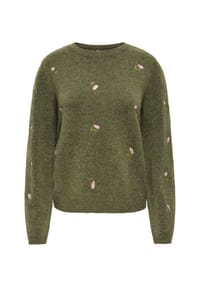 ONLY® - Strickpullover Shine, Rippbündchen, für Damen - 184723001 FUDGE