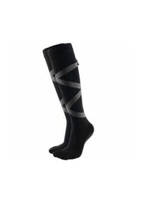 MUNADUNA - Kompressions-Yoga-Kniestrümpfe mit Wickelband Fitness-Socken,Frottee-Polsterung,Anti-Rutsch - Grau R