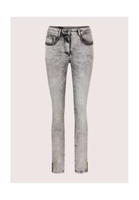 MADELEINE - Schmale Jeans mit Strass und Stickerei - grey