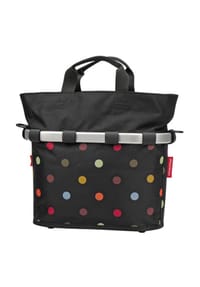 KLICKfix® - Bikebasket Oval S, dots - schwarz -bunt