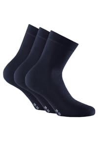 Rohner Advanced Socks - Unisex Socken, 3er Pack - Soft Touch, Kurzsocken, Viskose-Mix - Blau