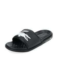 LACOSTE - Lederimitat Pantoletten - Schwarz/Weiß