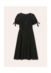 MADELEINE - Halbarm-Kleid mit kurzen Ärmeln - schwarz