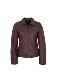 JILANI - Damen Lederjacke Lammnappa bordeaux - bordeaux